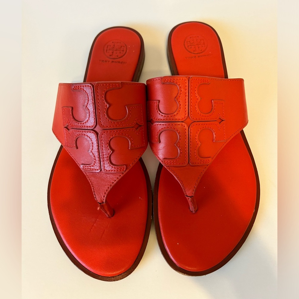 Tory Burch, coral sandals size 7 1/2